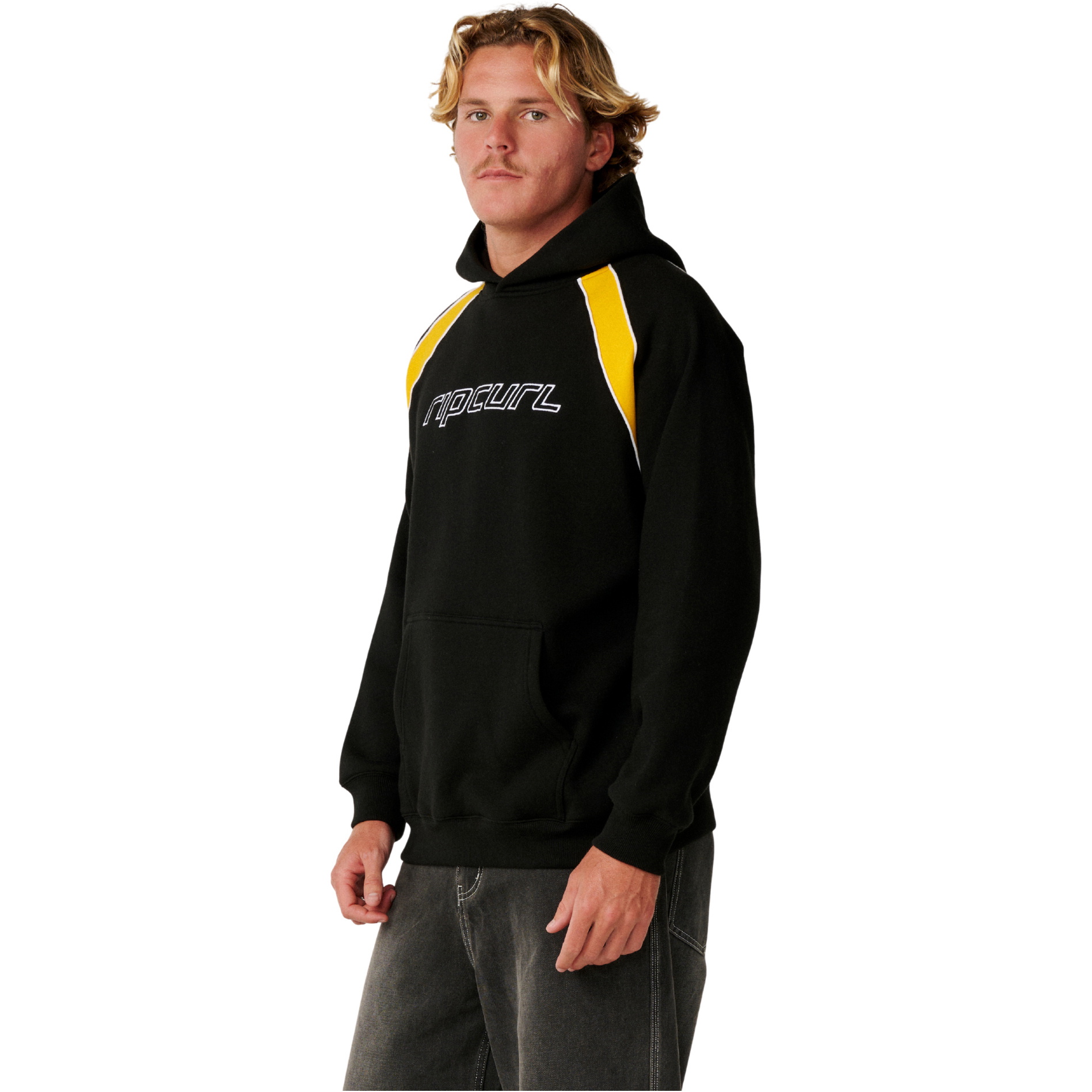 2026 Rip Curl Mens Archive Panel Ride Hoodie 0D1MFL - Black